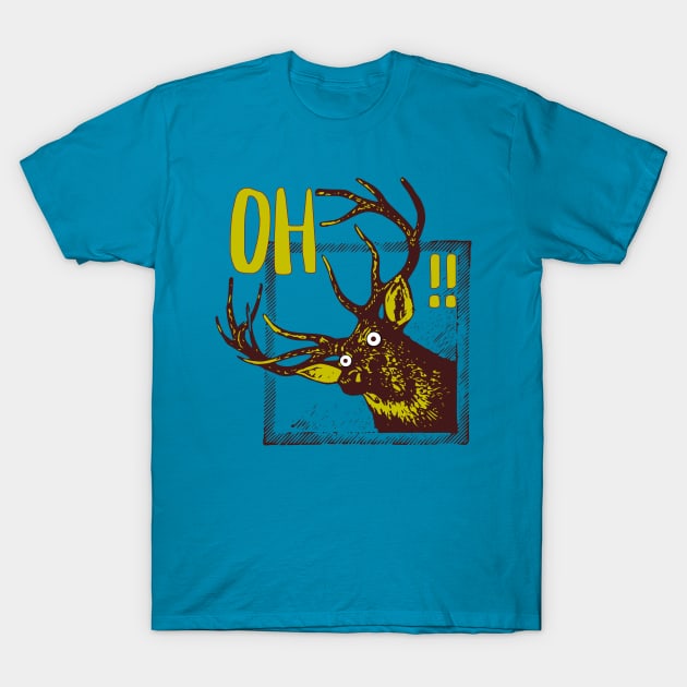 A Funny Animal Pun - Oh Deer Funny!! T-Shirt by vystudio